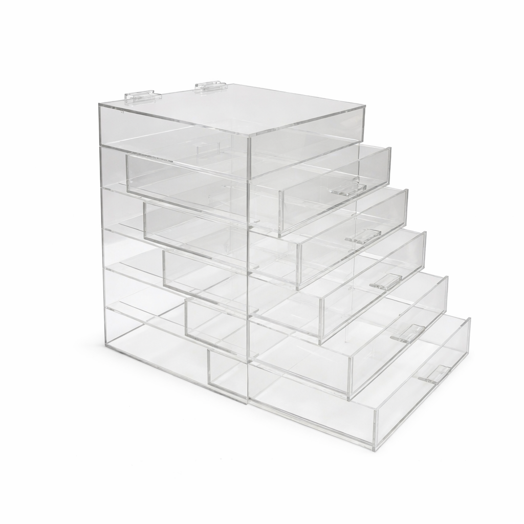 clear acrylic make up organizer