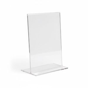 Clear Acrylic double-sided menu stands