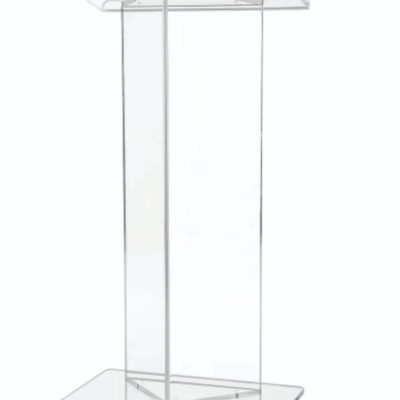 Clear Acrylic V-Shaped Podium